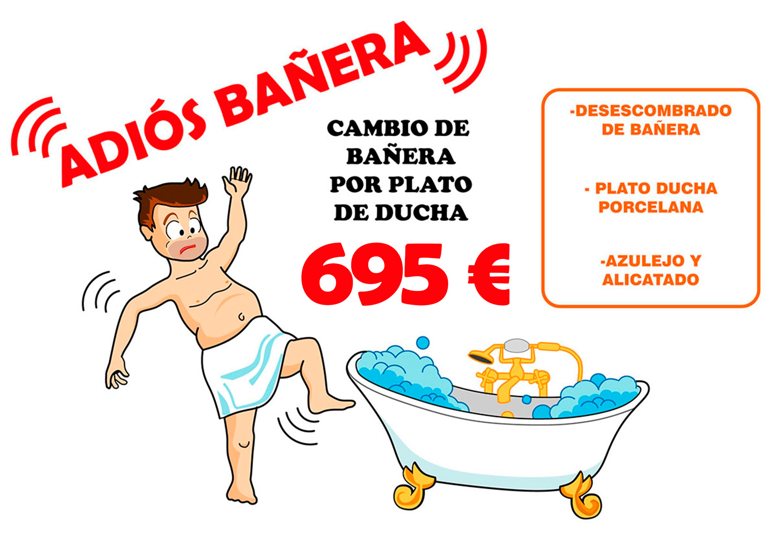 Cambio de bañera por plato de ducha en Madrid